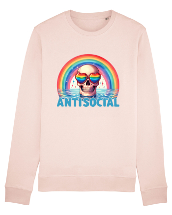 Antisocial Rainbow Skull Candy Pink