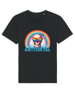Antisocial Rainbow Skull Tricou mânecă scurtă Unisex Rocker