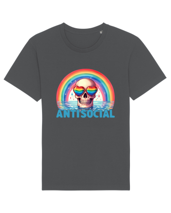 Antisocial Rainbow Skull Anthracite