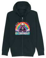Antisocial Rainbow Skull Hanorac cu fermoar Unisex Connector