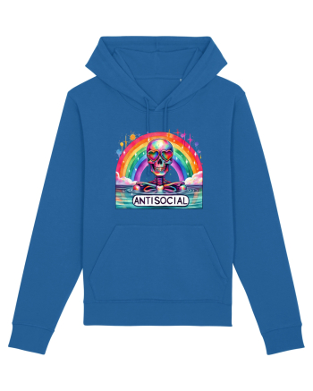 Antisocial Rainbow Skull Royal Blue