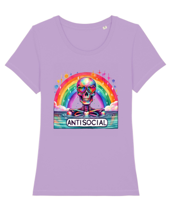 Antisocial Rainbow Skull Lavender Dawn