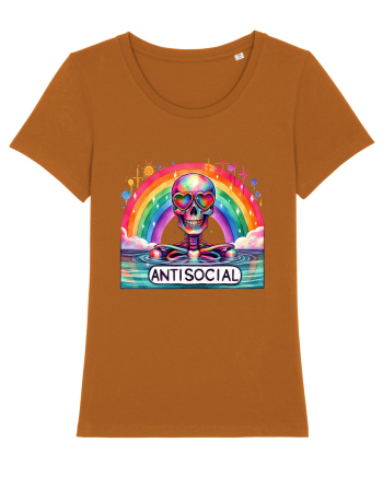 Antisocial Rainbow Skull Roasted Orange