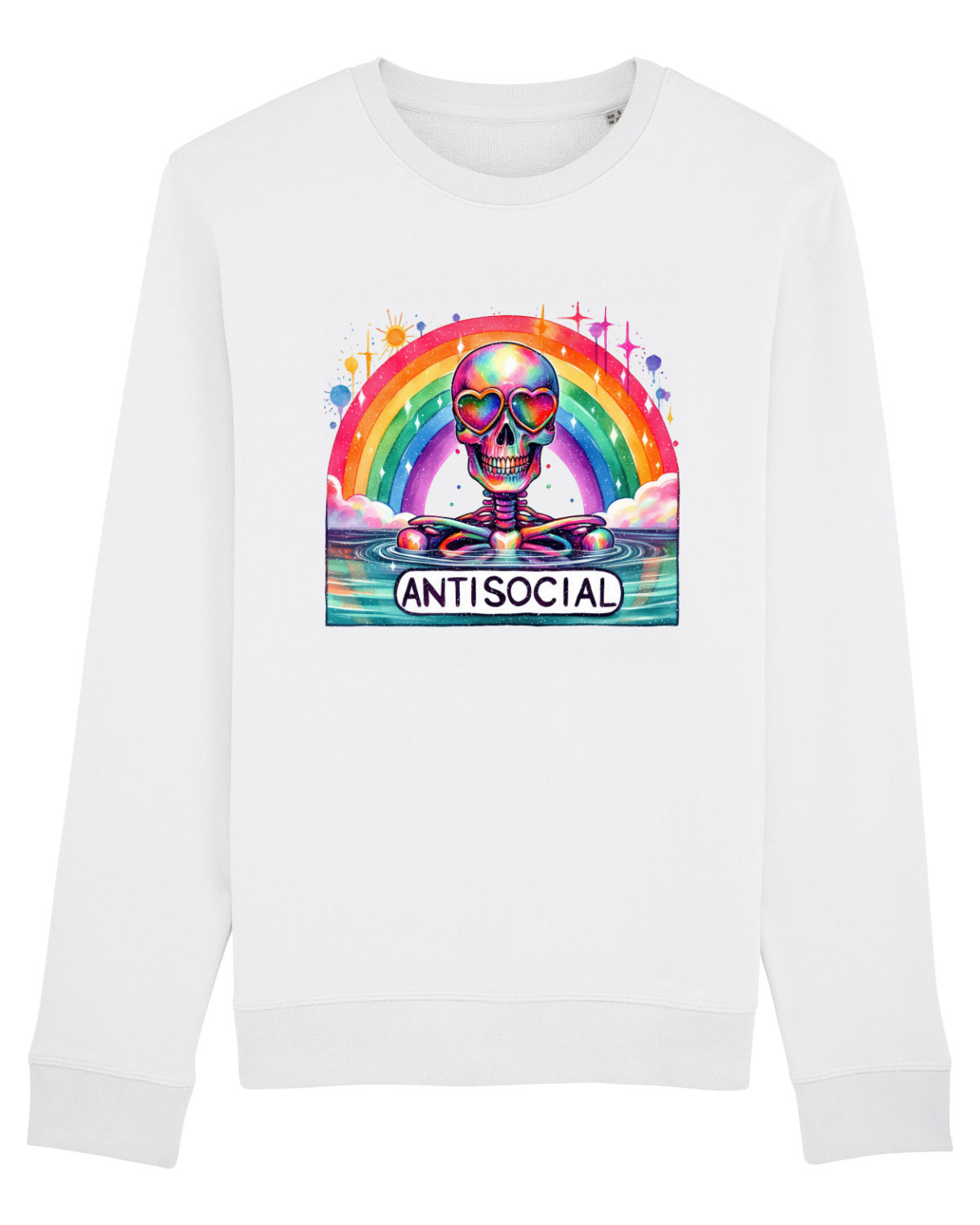 Bluză mânecă lungă Unisex Rise White