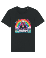 Antisocial Rainbow Skull Tricou mânecă scurtă Unisex Rocker