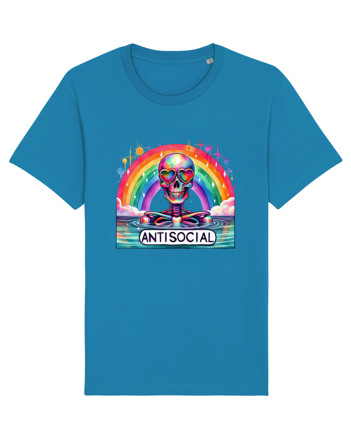 Tricou mânecă scurtă Unisex Rocker Azur
