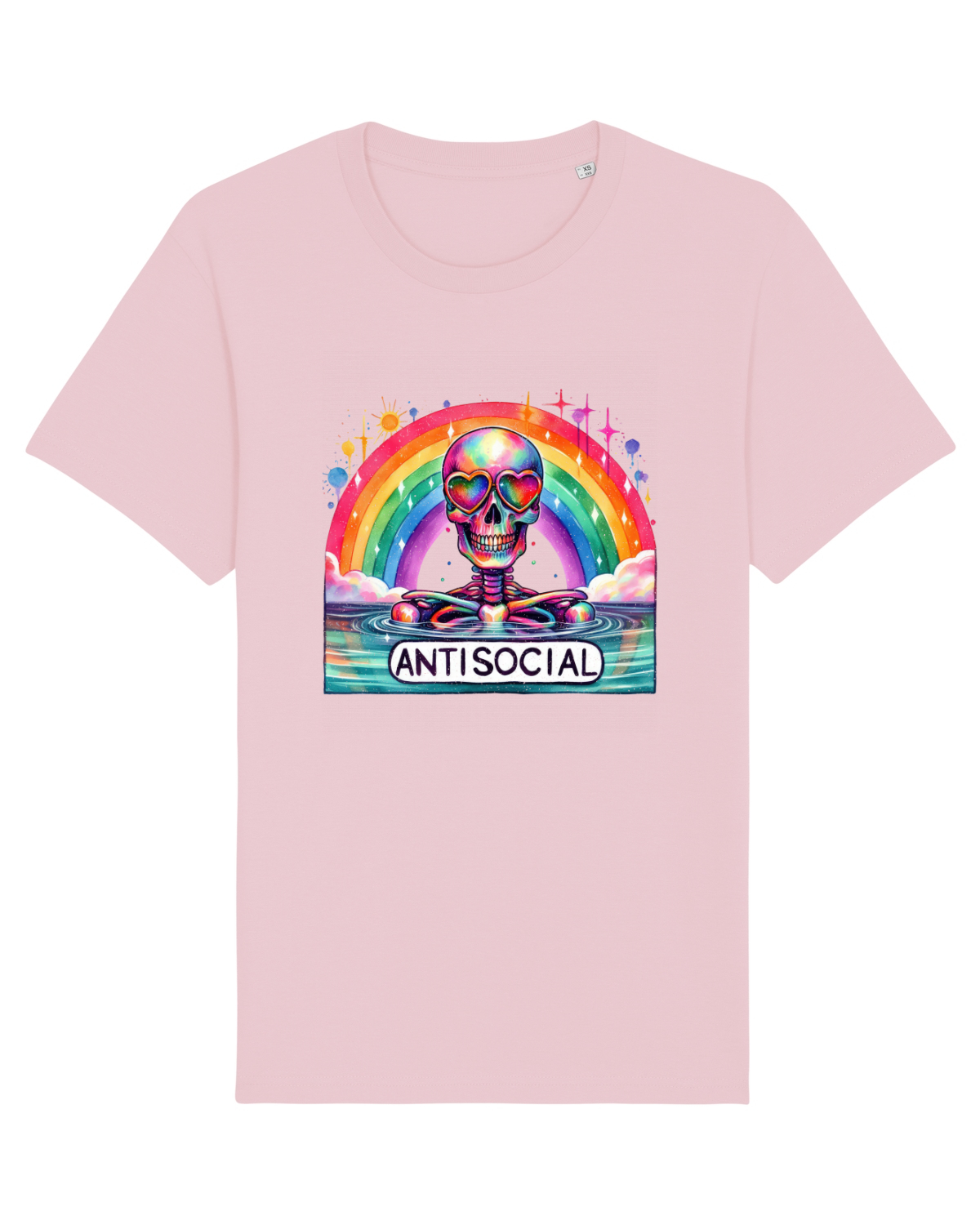 Tricou mânecă scurtă Unisex Rocker Cotton Pink