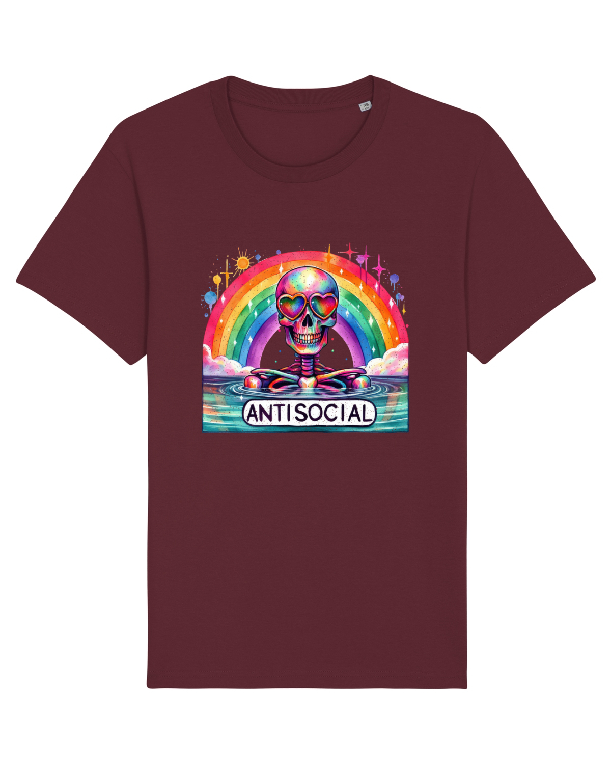 Tricou mânecă scurtă Unisex Rocker Burgundy