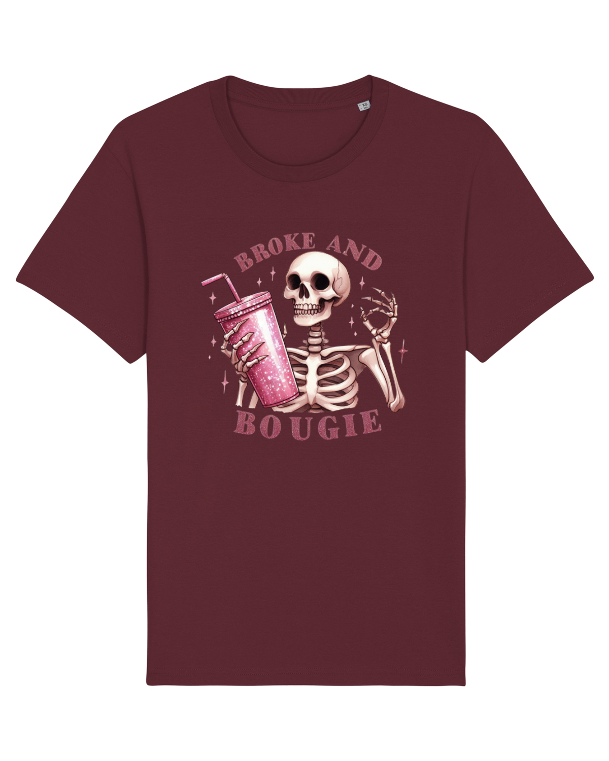 Tricou mânecă scurtă Unisex Rocker Burgundy