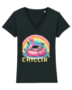 Chillin' Tricou mânecă scurtă guler V Damă Evoker