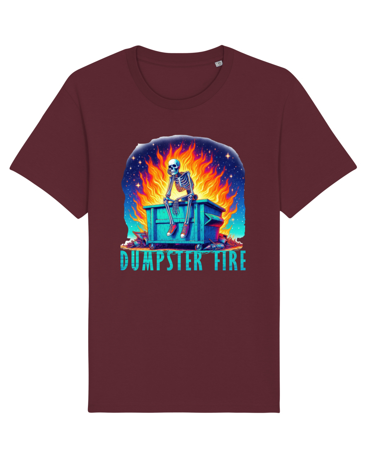 Tricou mânecă scurtă Unisex Rocker Burgundy