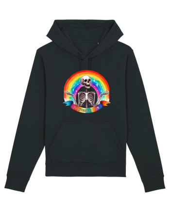 Antisocial Rainbow Skull Black