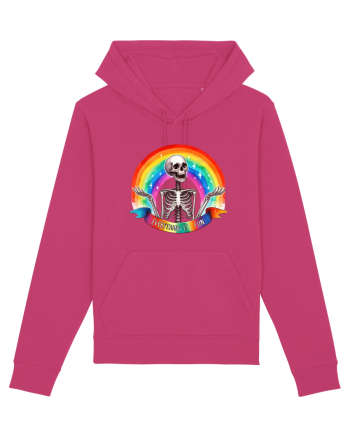 Antisocial Rainbow Skull Raspberry