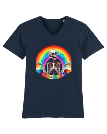 Antisocial Rainbow Skull French Navy