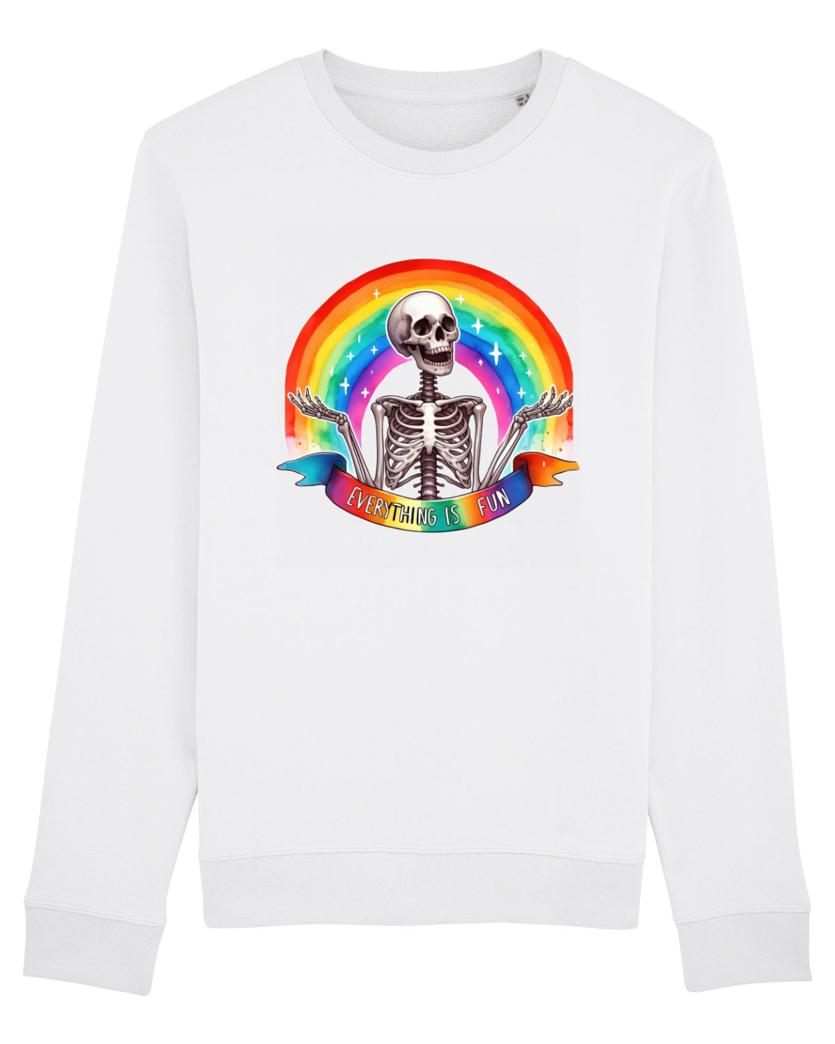 Bluză mânecă lungă Unisex Rise White