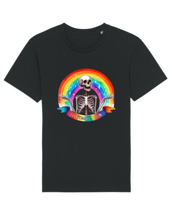Antisocial Rainbow Skull Black
