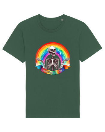 Antisocial Rainbow Skull Bottle Green