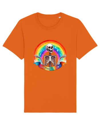 Antisocial Rainbow Skull Bright Orange