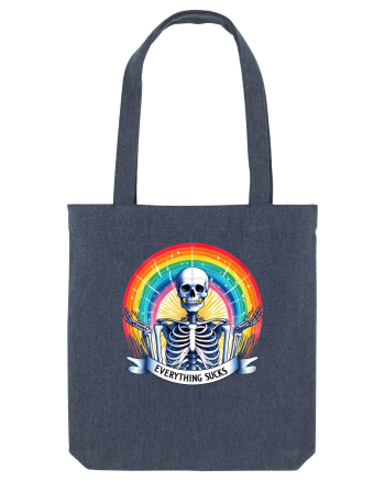 Antisocial Rainbow Skull Midnight Blue