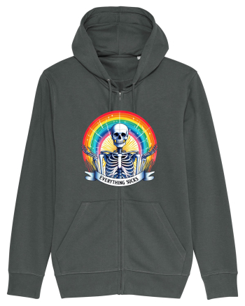 Antisocial Rainbow Skull Anthracite