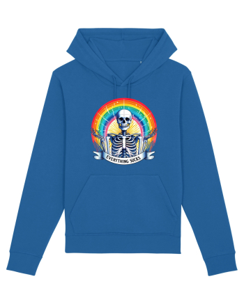 Antisocial Rainbow Skull Royal Blue