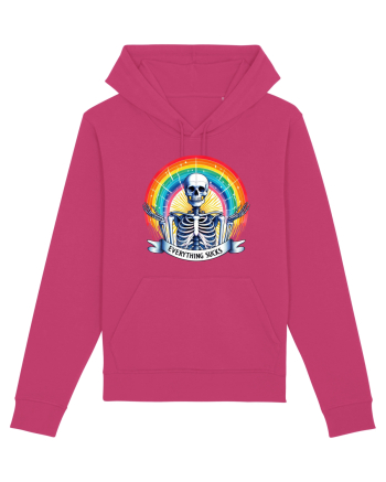 Antisocial Rainbow Skull Raspberry