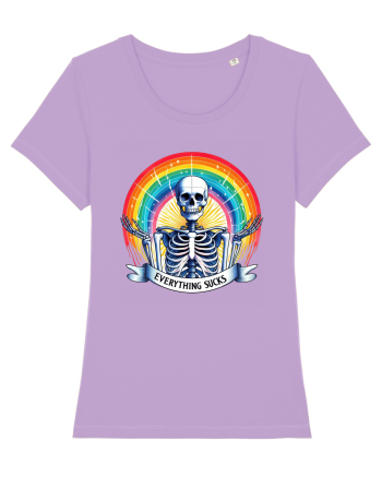 Antisocial Rainbow Skull Lavender Dawn