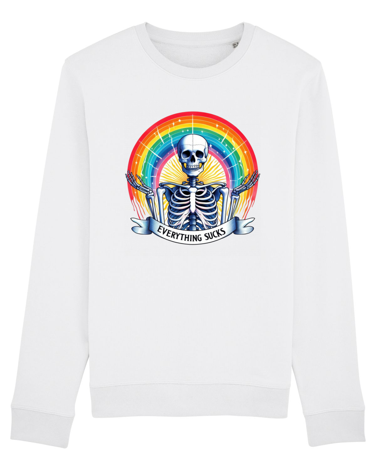 Bluză mânecă lungă Unisex Rise White