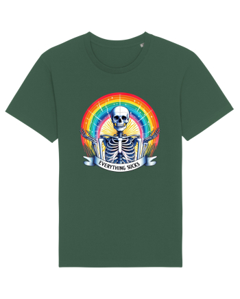 Antisocial Rainbow Skull Bottle Green