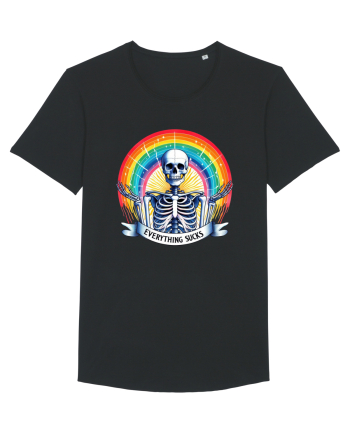 Antisocial Rainbow Skull Black
