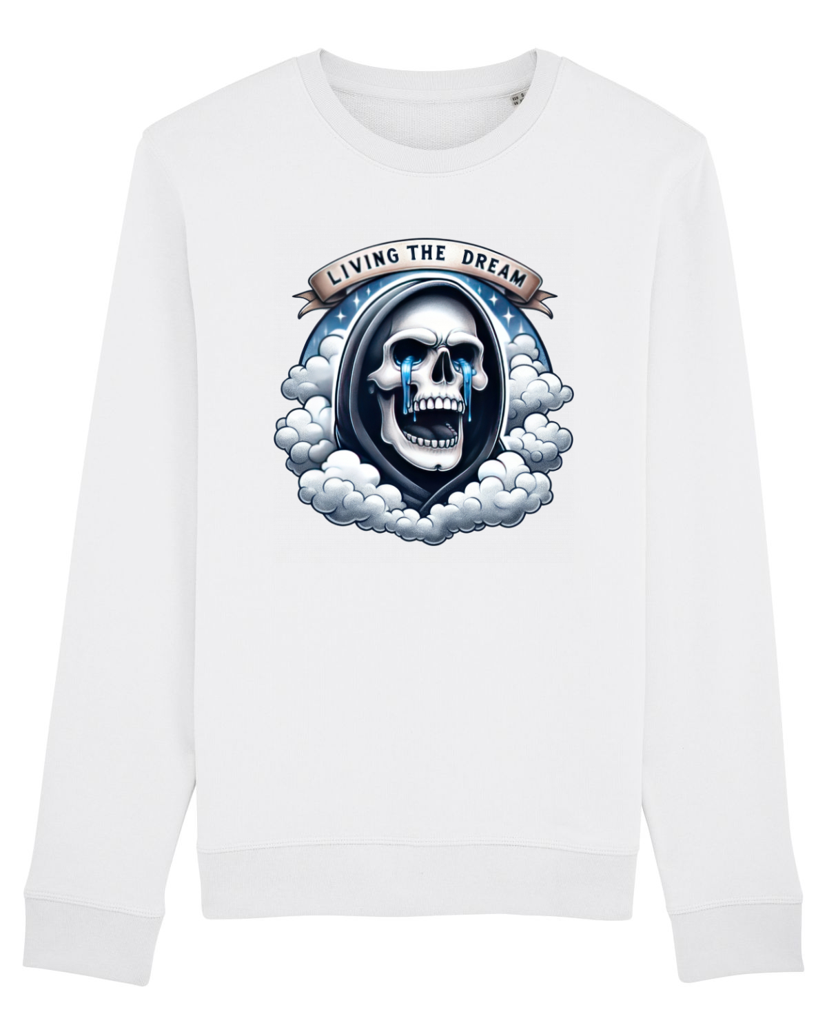 Bluză mânecă lungă Unisex Rise White