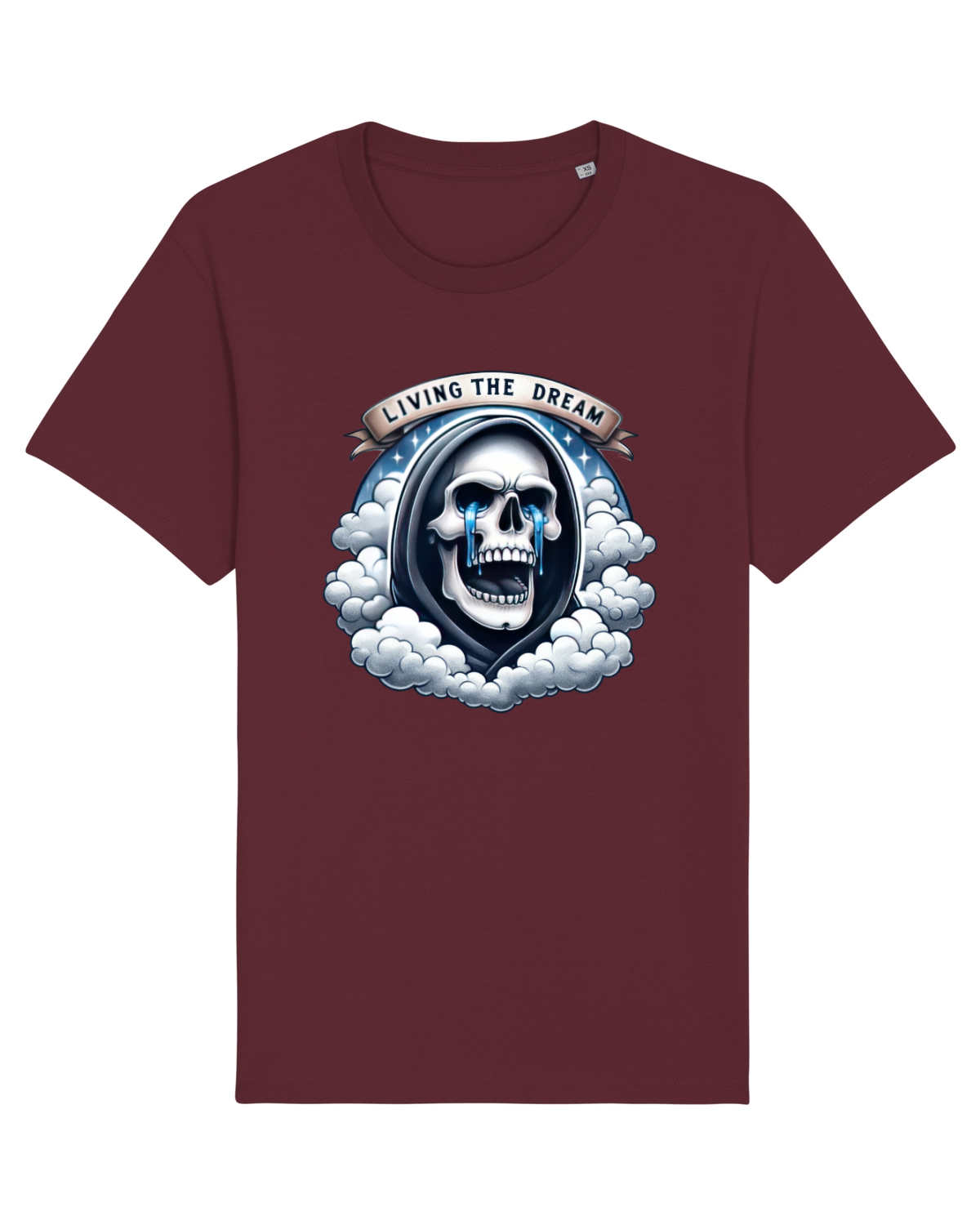 Tricou mânecă scurtă Unisex Rocker Burgundy
