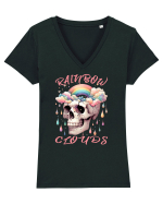 Rainbow Clouds Tricou mânecă scurtă guler V Damă Evoker