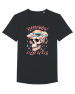 Rainbow Clouds Tricou mânecă scurtă guler larg Bărbat Skater