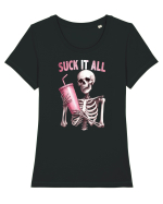 Suck It All Tricou mânecă scurtă guler larg fitted Damă Expresser