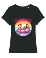 Summer Tricou mânecă scurtă guler larg fitted Damă Expresser