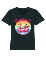 Summer Tricou mânecă scurtă guler V Bărbat Presenter