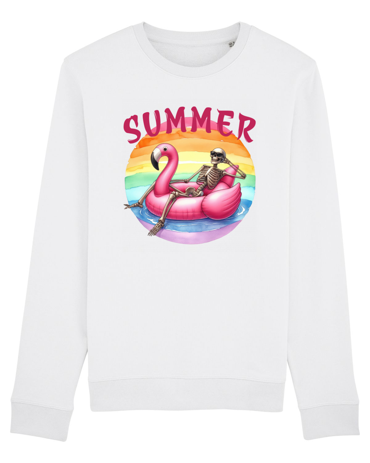 Bluză mânecă lungă Unisex Rise White