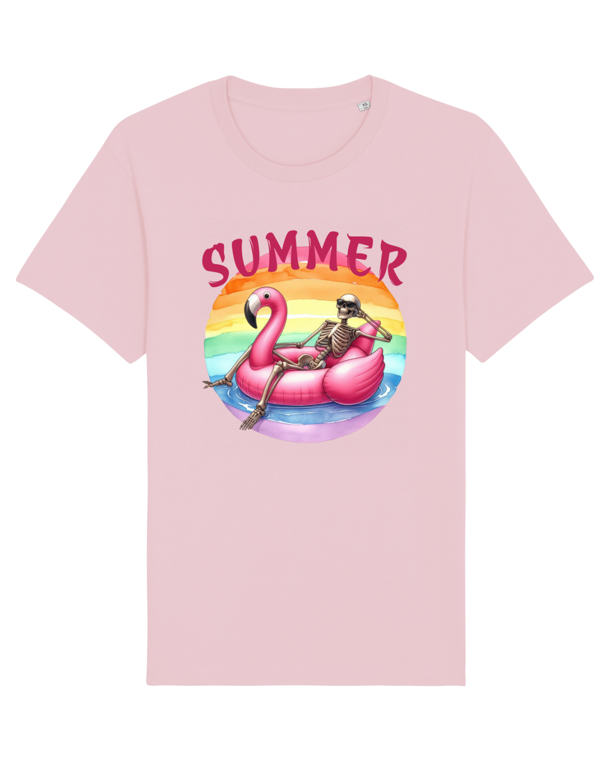 Tricou mânecă scurtă Unisex Rocker Cotton Pink