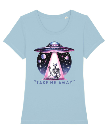 Antisocial Rainbow Skull Sky Blue