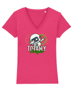 Robot Complet Încărcat Tricou mânecă scurtă guler V Damă Evoker