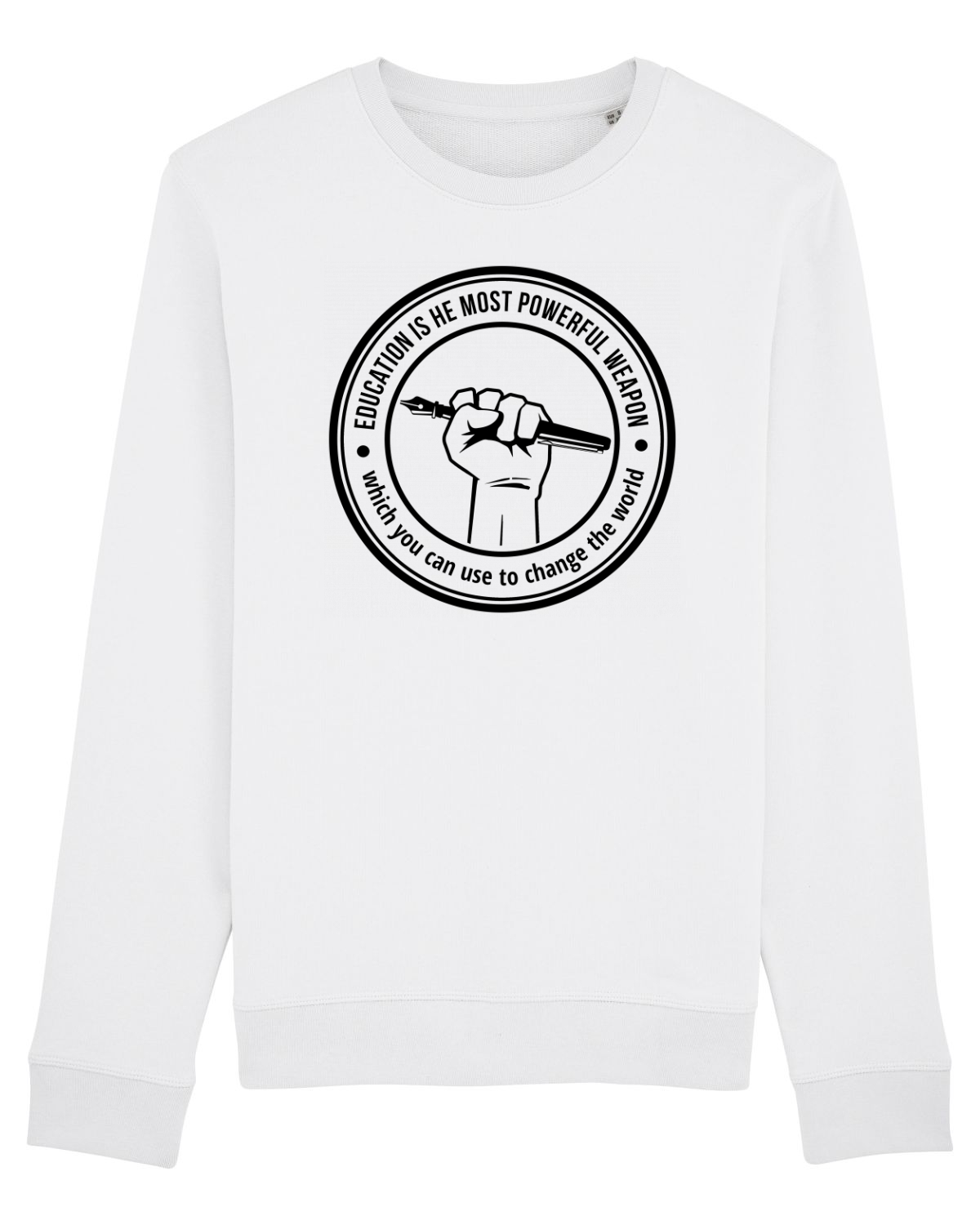 Bluză mânecă lungă Unisex Rise White