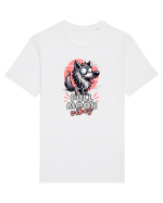 Lup Nebun Amuzant - Vibrații Lună Plină Tricou mânecă scurtă Unisex Rocker