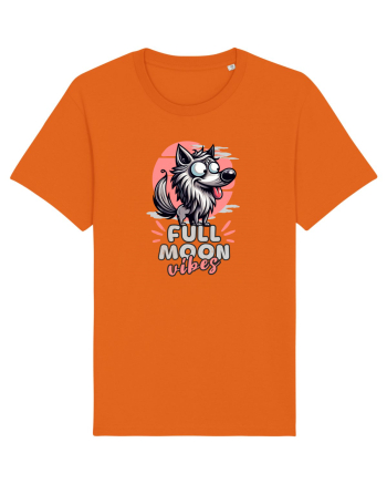 Lup Nebun Amuzant - Vibrații Lună Plină Bright Orange