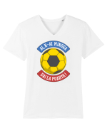 Fotbal Romania - Ai,n-ai mingea, dai la poarta Tricou mânecă scurtă guler V Bărbat Presenter