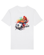 Fotbal Romania - Cu mingea la picior Tricou mânecă scurtă Unisex Rocker