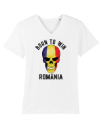 Suporter Romania - Romania - Born to win Tricou mânecă scurtă guler V Bărbat Presenter