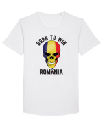 Suporter Romania - Romania - Born to win Tricou mânecă scurtă guler larg Bărbat Skater