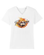 Suporter Romania - Romanian fireball Tricou mânecă scurtă guler V Bărbat Presenter