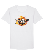 Suporter Romania - Romanian fireball Tricou mânecă scurtă guler larg Bărbat Skater